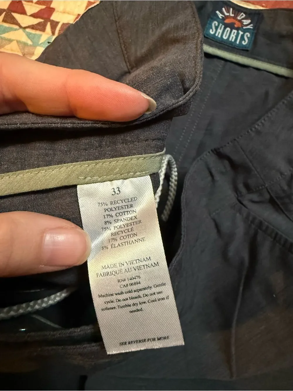 Faherty Men's gray Flat-Front Performance Shorts size 33